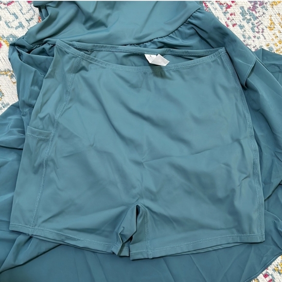 Halara Breezeful Asymmetric Hem 2-Piece Side Pocket Flowy Midi Dress Size S - Picture 4 of 4